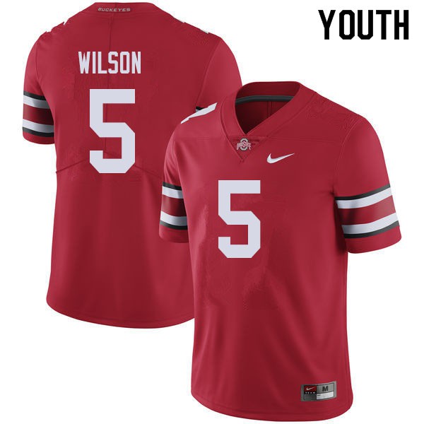 Ohio State Buckeyes #5 Garrett Wilson Youth University Jersey Red OSU558851